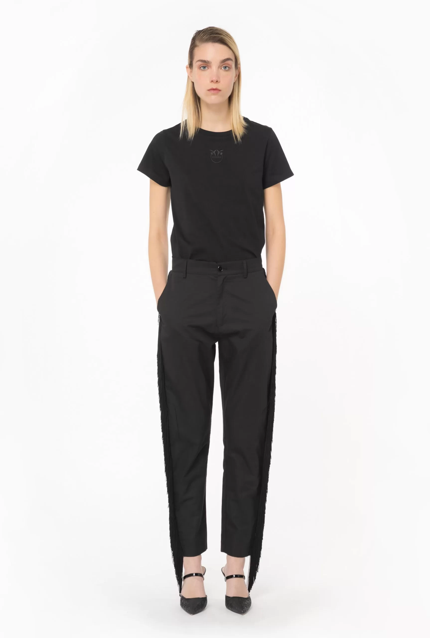 PINKO Trousers With Fringing At The Sides Clearance