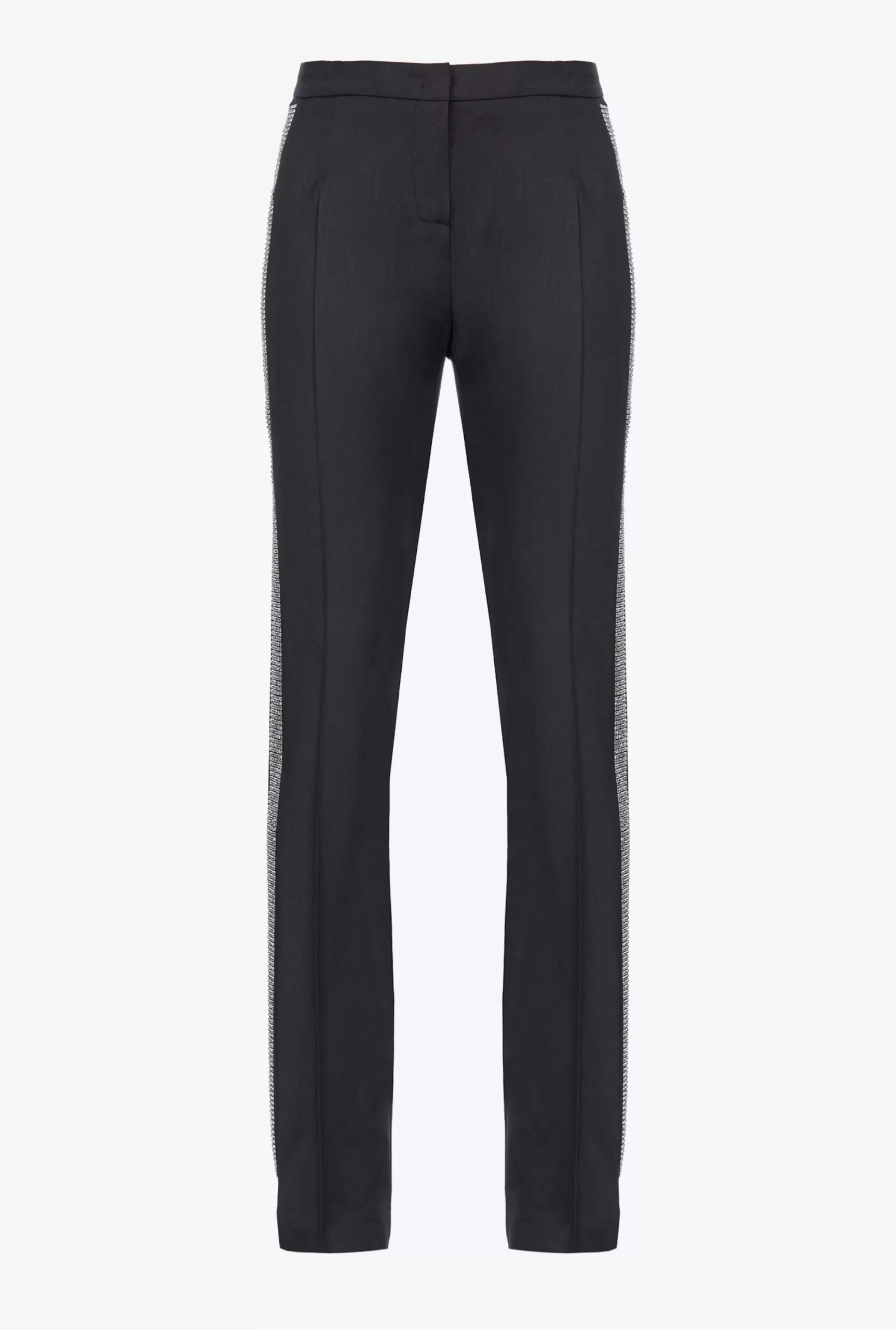 PINKO Trousers With Rhinestone Band Cheap