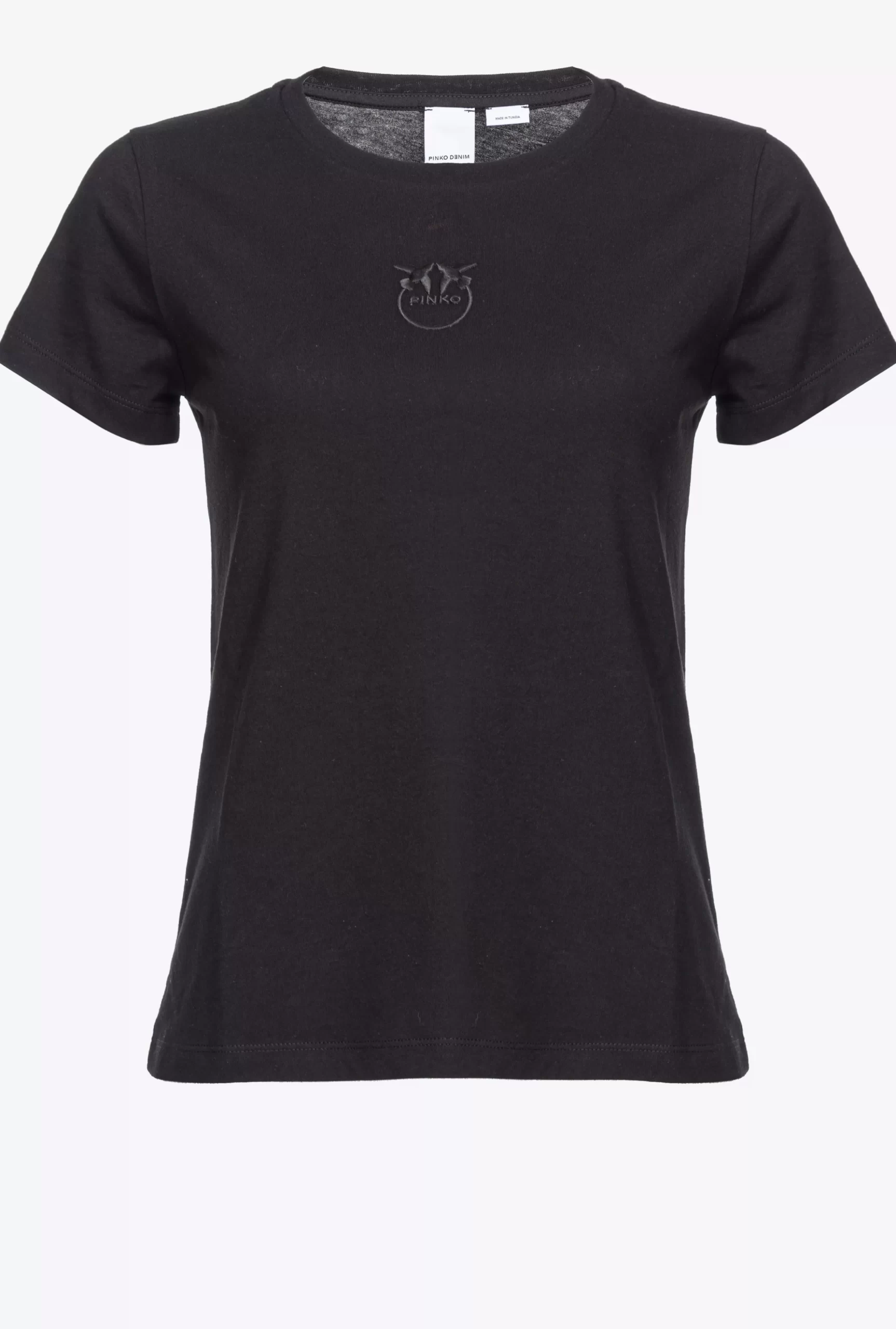 PINKO T-shirt With Love Birds Embroidery Flash Sale