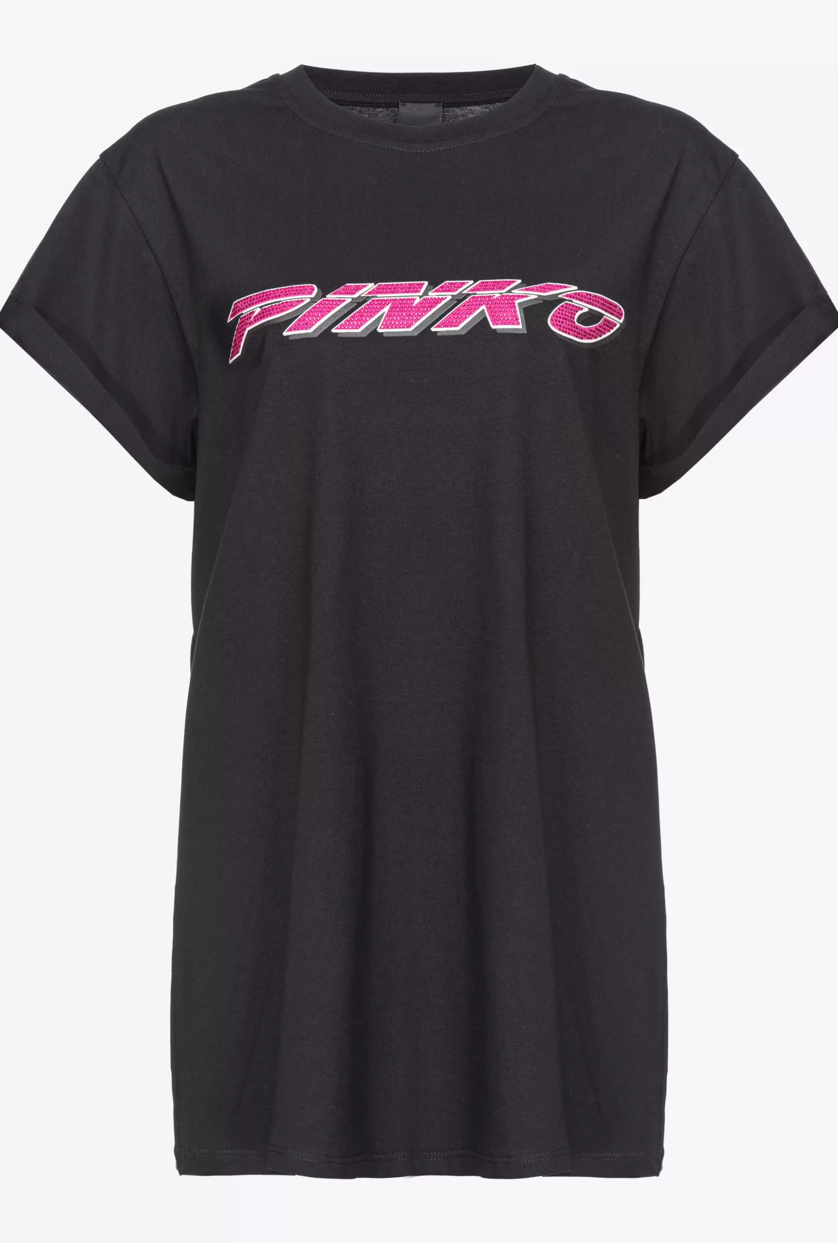 PINKO T-shirt With Rhinestoned Print Cheap