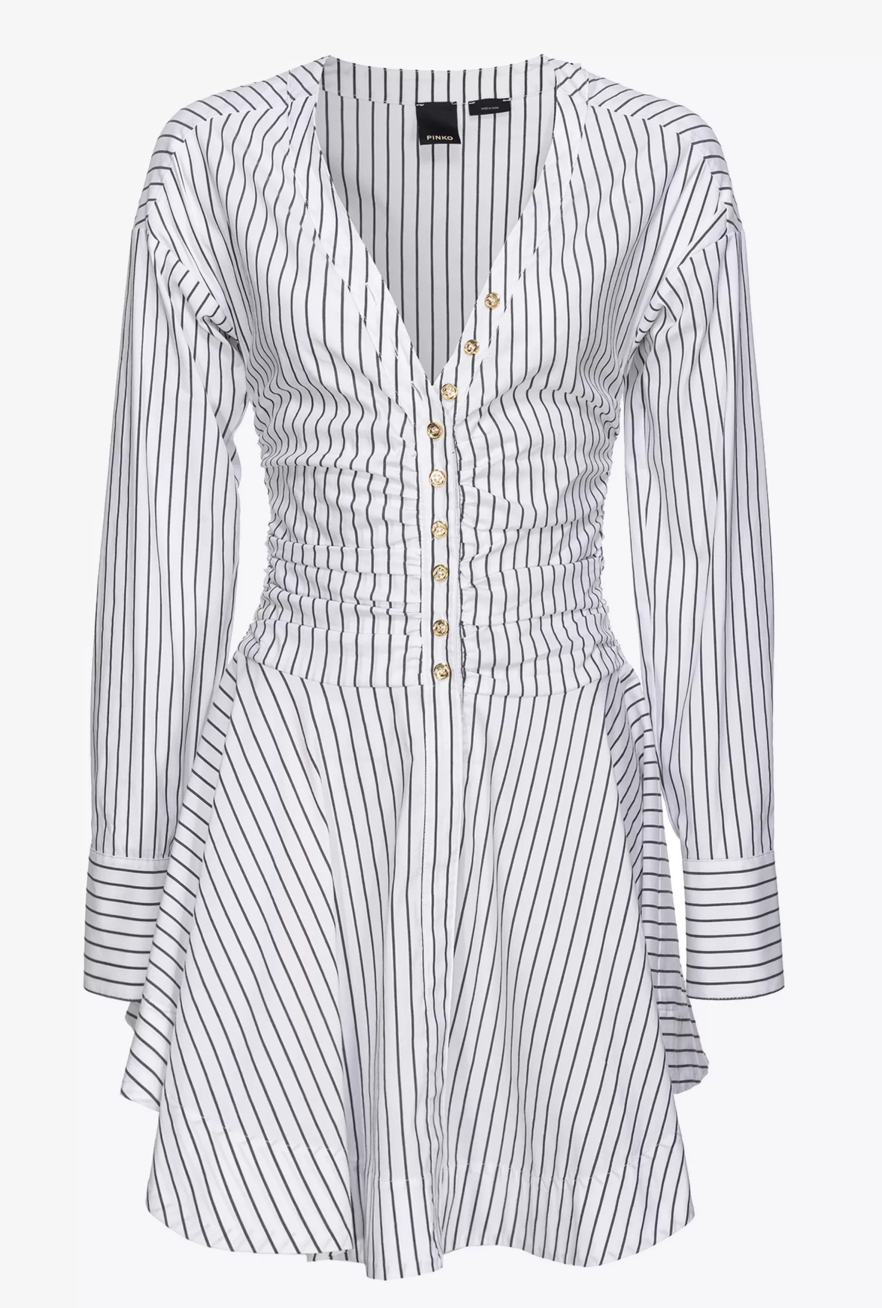 PINKO Vertical-striped Shirt Dress Best Sale