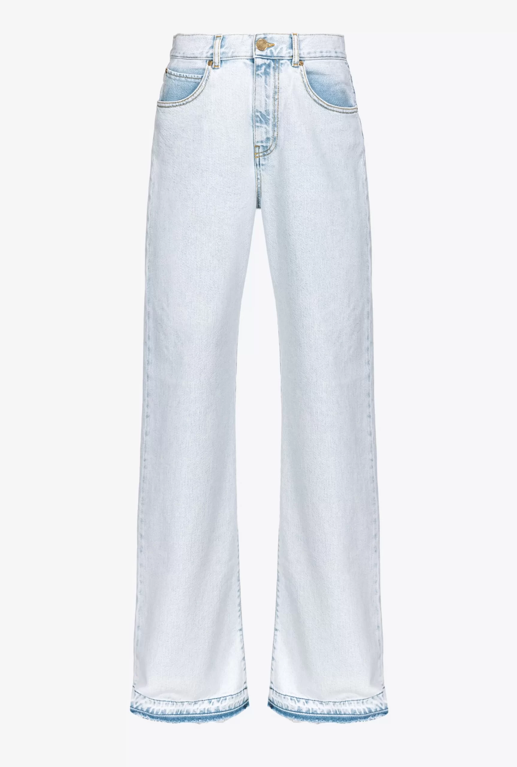 PINKO Wide-leg Light Denim Jeans Flash Sale