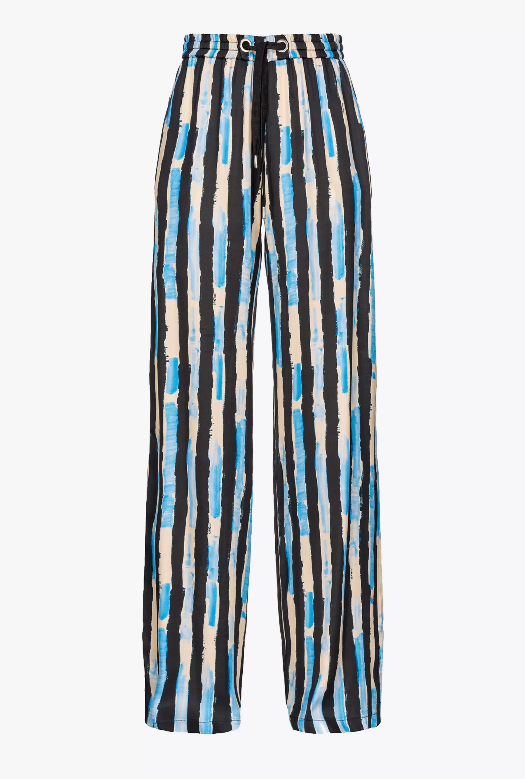 PINKO Wide-leg Trousers With Paint-stripe Print Store