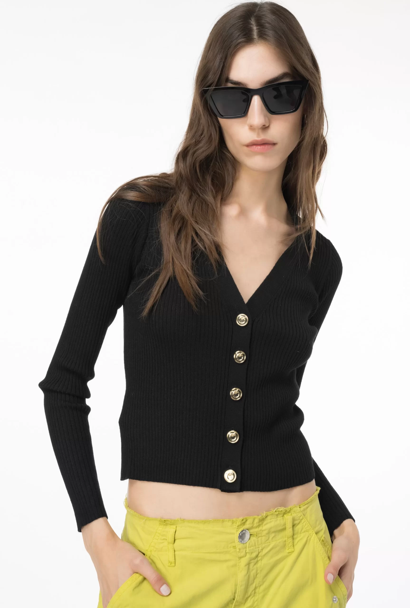 PINKO Wool Cardigan With Logo Best