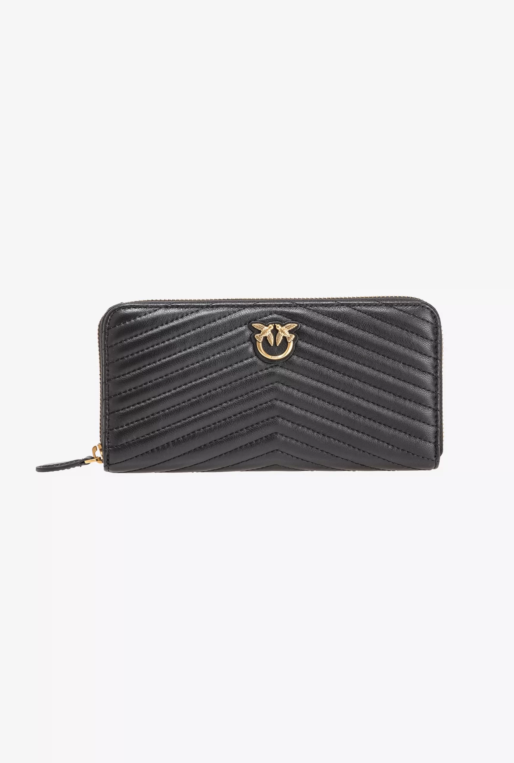 PINKO Zip-around Wallet In Chevron-patterned Nappa Leather Online